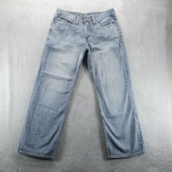 Urban Pipeline Jeans Mens 34x30 Blue Relaxed Straight Leg Flap Pockets - Picture 1 of 9